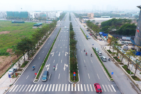 Toàn cảnh tuyến đường 10 làn vừa thông xe ở Hà Nội